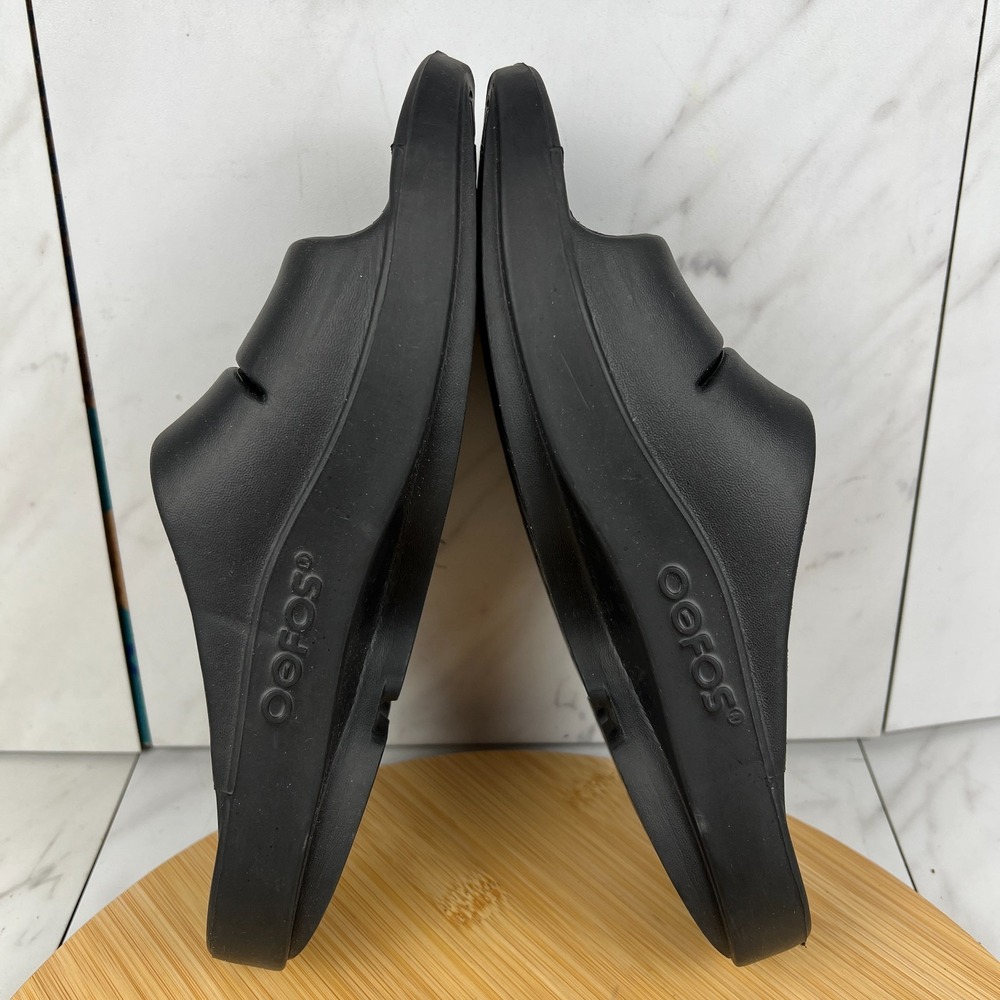 OOfos OOahh Recovery Slide Womens Size 9 Black Rubber Slip On Slides Sandals - Picture 5 of 10